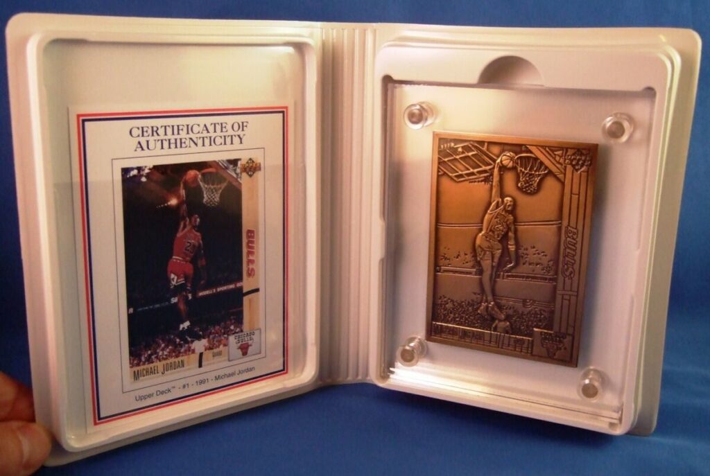 1494 Michael Jordan Highland Mint Baseball Card 24K Gold On 4.25 Oz Silver 355/500
