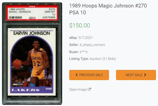 1989 NBA HOOPS Magic Johnson’s #270