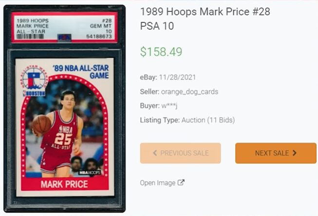 1989 NBA HOOPS Mark Price Card (#28)