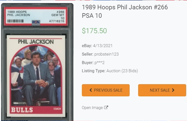 1989 NBA HOOPS Phil Jackson Card #266