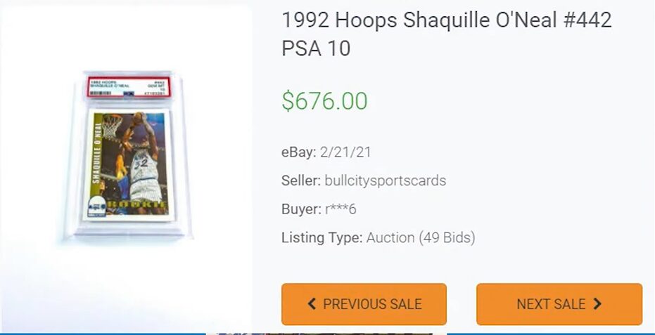 1992 Hoops Shaquille O'Neal #442 