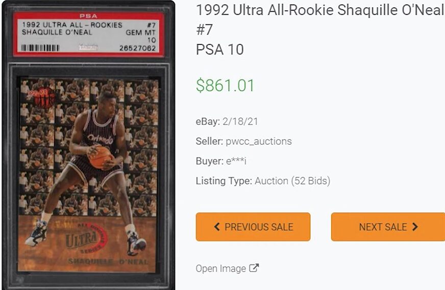 1992 Ultra All-Rookie Shaquille O'Neal #7