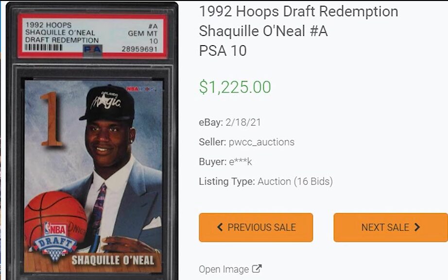 1992 Hoops Draft Redemption Shaquille O'Neal #A