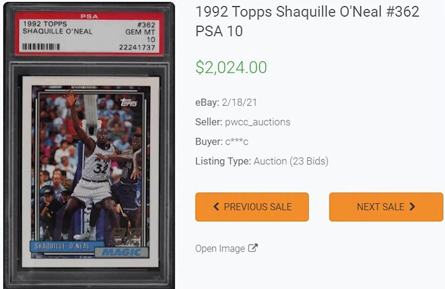 1992 Topps Shaquille O'Neal #362