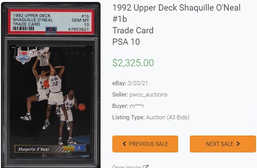 Upper Deck Draft Shaquille O'Neal #1b Trade Card  