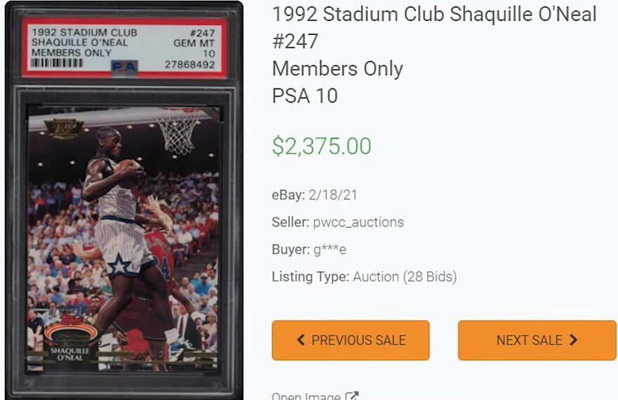 Stadium Club Shaquille O'Neal #247 Members Only