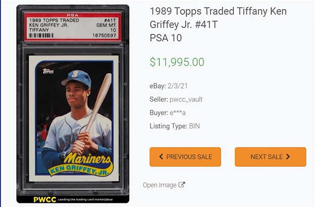  1989 Topps Tiffany Traded Ken Griffey Jr. Card #41T